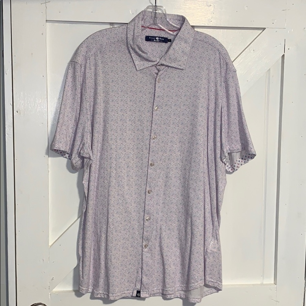 Stone Rose Short Sleeve Button Up Size 6